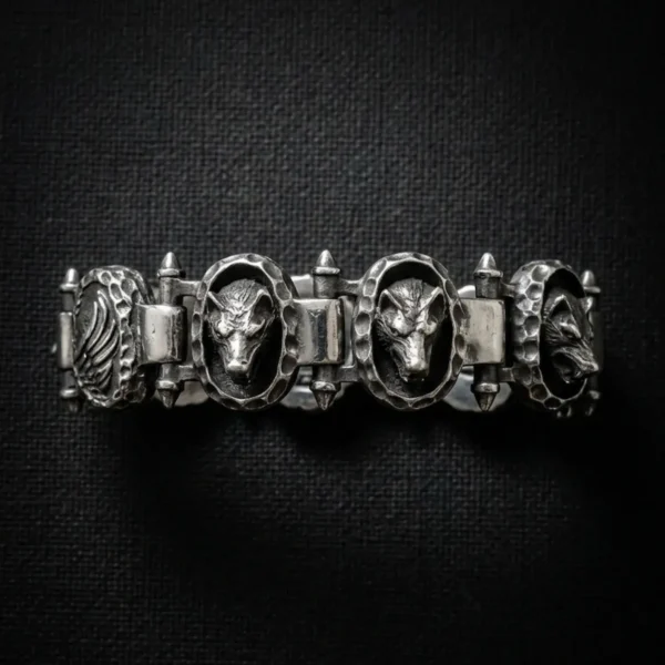 pulsera Lobos Guardianes acero Barba Larga.
